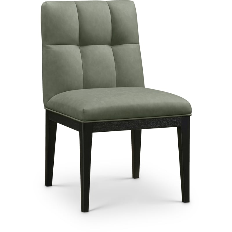 Meridian Furniture Adrian Green Vegan Leather Dining Side Chair (Set of 2)