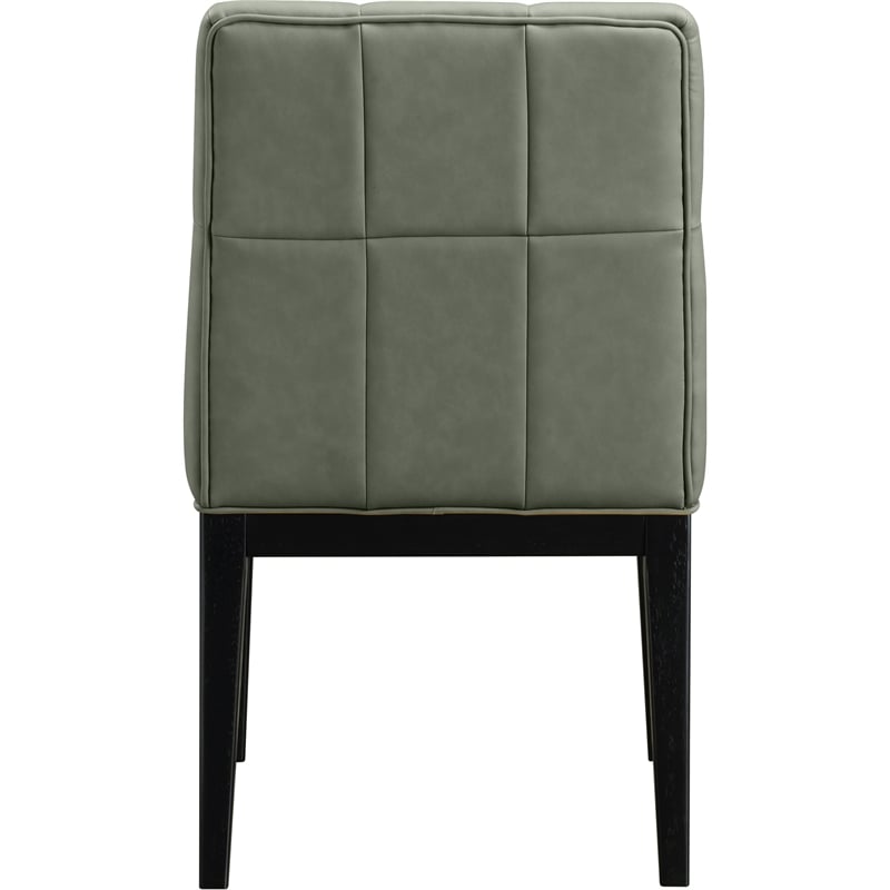 Meridian Furniture Adrian Green Vegan Leather Dining Side Chair (Set of 2)