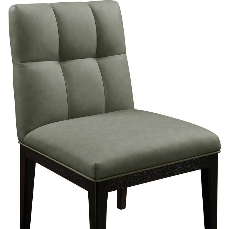 Meridian Furniture Adrian Green Vegan Leather Dining Side Chair (Set of 2)
