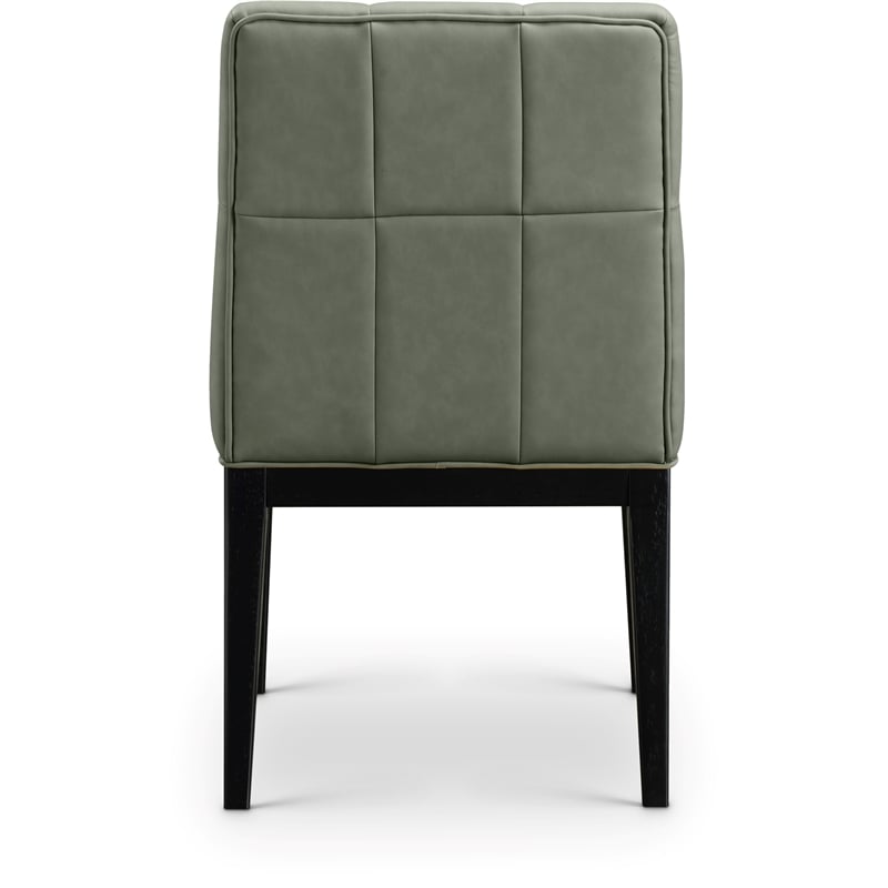 Meridian Furniture Adrian Green Vegan Leather Dining Side Chair (Set of 2)