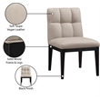 Meridian Furniture Adrian Taupe Vegan Leather Dining Side Chair (Set of 2)