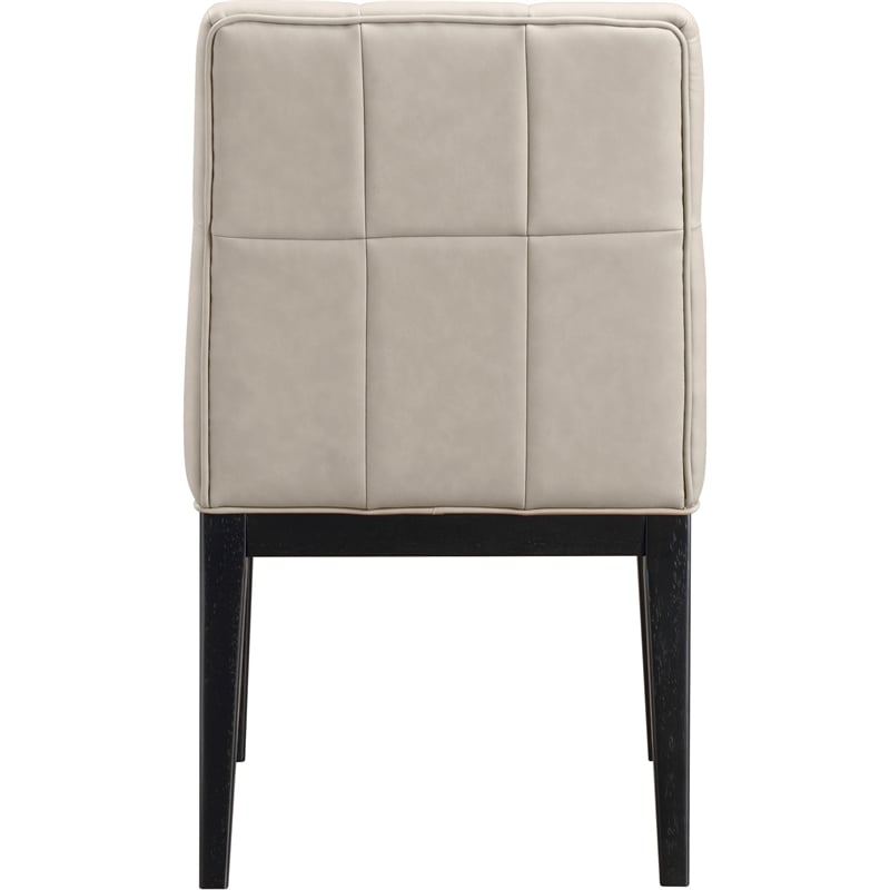 Meridian Furniture Adrian Taupe Vegan Leather Dining Side Chair (Set of 2)