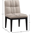 Meridian Furniture Adrian Taupe Vegan Leather Dining Side Chair (Set of 2)