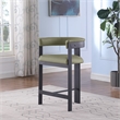 Meridian Furniture Romeo Olive Green Vegan Leather Counter Stool (Set of 2)