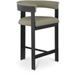 Meridian Furniture Romeo Olive Green Vegan Leather Counter Stool (Set of 2)