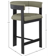 Meridian Furniture Romeo Olive Green Vegan Leather Counter Stool (Set of 2)