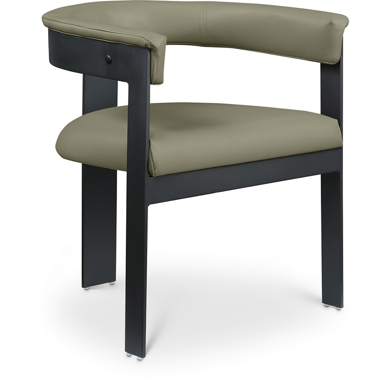 Meridian Furniture Romeo Olive Green Vegan Leather Dining Chair (Set of 2)