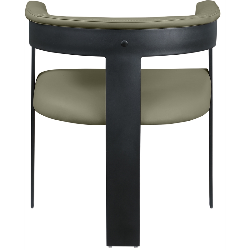 Meridian Furniture Romeo Olive Green Vegan Leather Dining Chair (Set of 2)