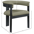 Meridian Furniture Romeo Olive Green Vegan Leather Dining Chair (Set of 2)