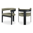 Meridian Furniture Romeo Olive Green Vegan Leather Dining Chair (Set of 2)