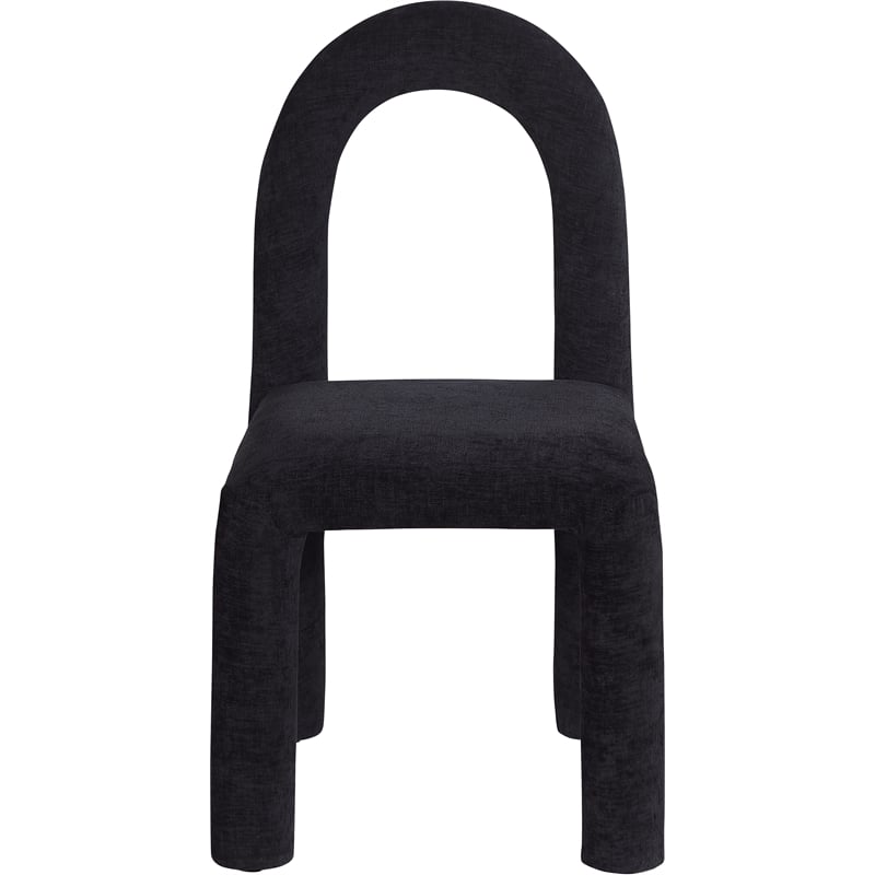 Meridian Furniture Amari Black Chenille Fabric Dining Chair (Set of 2)