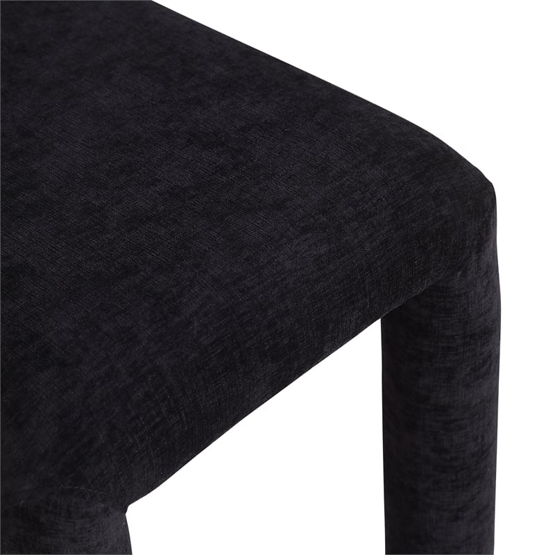 Meridian Furniture Amari Black Chenille Fabric Dining Chair (Set of 2)