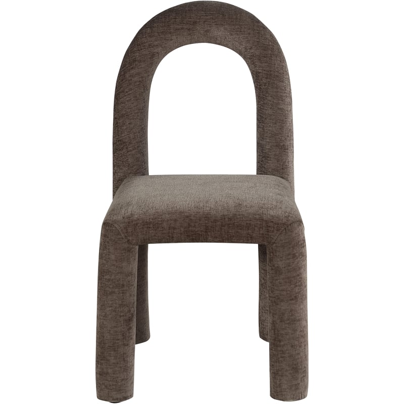 Meridian Furniture Amari Brown Chenille Fabric Dining Chair (Set of 2)