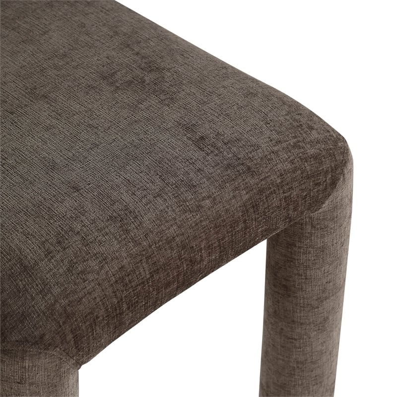 Meridian Furniture Amari Brown Chenille Fabric Dining Chair (Set of 2)