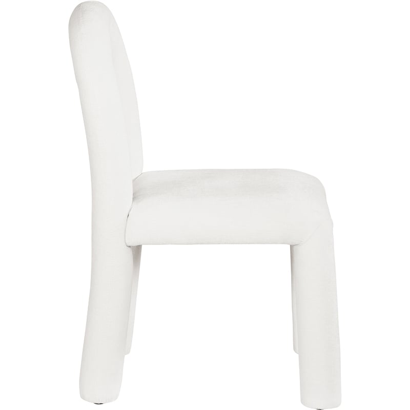 Meridian Furniture Amari Cream Chenille Fabric Dining Chair (Set of 2)
