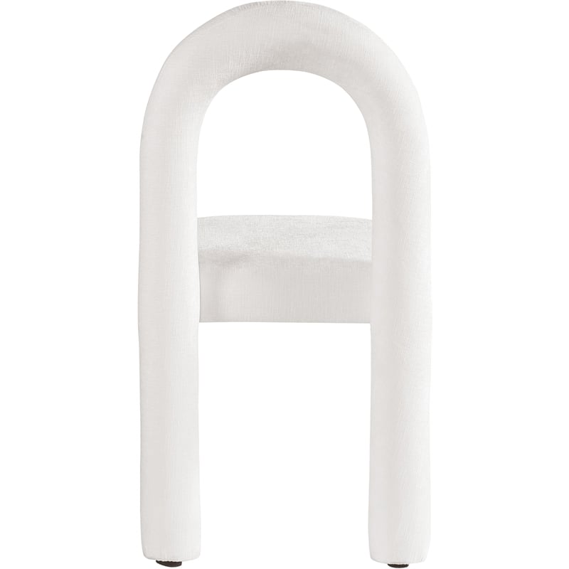 Meridian Furniture Amari Cream Chenille Fabric Dining Chair (Set of 2)