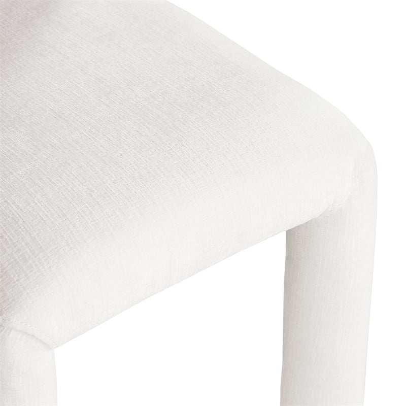 Meridian Furniture Amari Cream Chenille Fabric Dining Chair (Set of 2)
