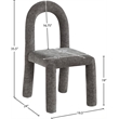 Meridian Furniture Amari Grey Chenille Fabric Dining Chair (Set of 2)