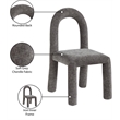 Meridian Furniture Amari Grey Chenille Fabric Dining Chair (Set of 2)