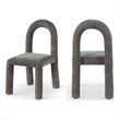 Meridian Furniture Amari Grey Chenille Fabric Dining Chair (Set of 2)