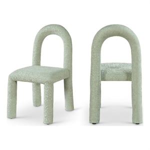 Meridian Furniture Amari Mint Chenille Fabric Dining Chair (Set of 2)