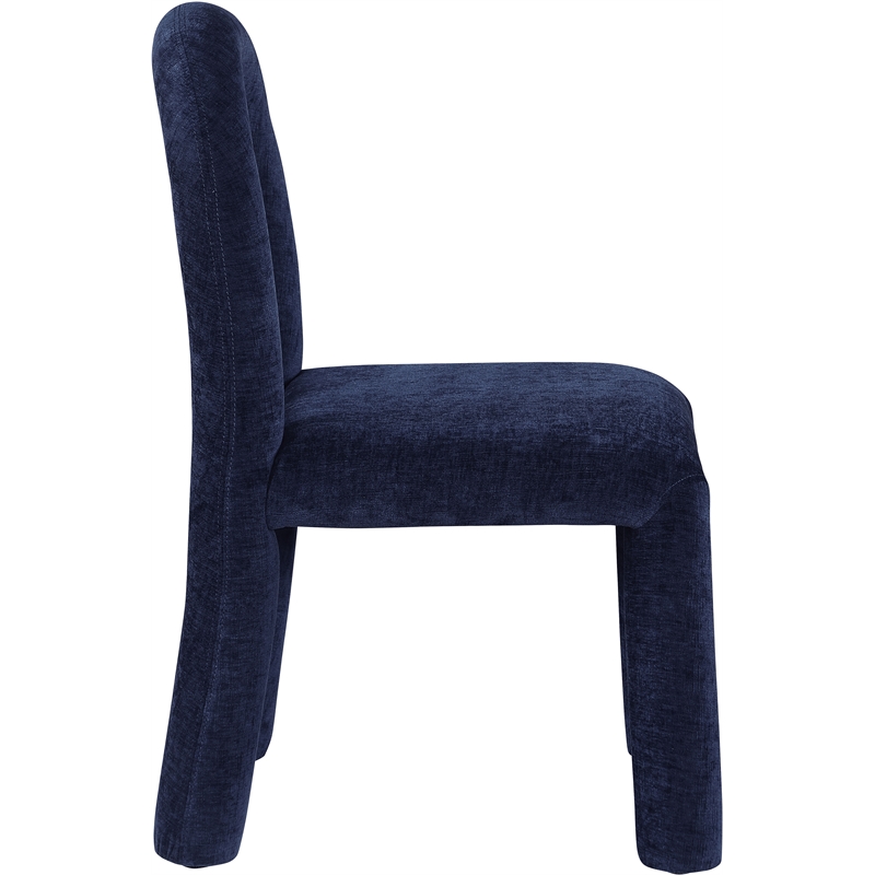 Meridian Furniture Amari Navy Chenille Fabric Dining Chair (Set of 2)