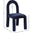 Meridian Furniture Amari Navy Chenille Fabric Dining Chair (Set of 2)