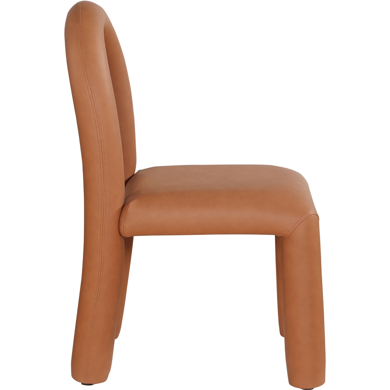 Meridian Furniture Amari Cognac Vegan Leather Dining Chair (Set of 2)