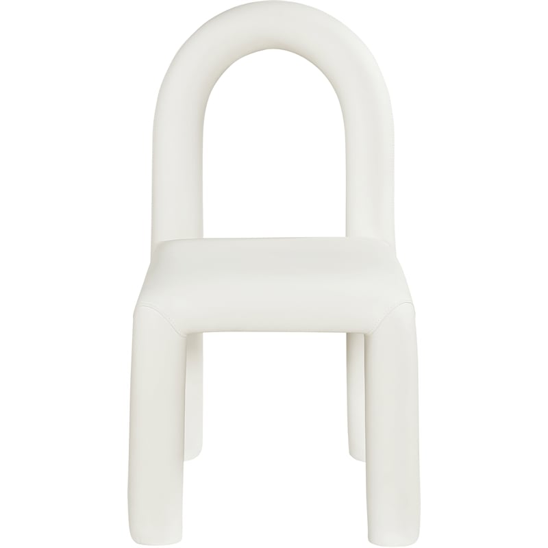 Meridian Furniture Amari Cream Vegan Leather Dining Chair (Set of 2)