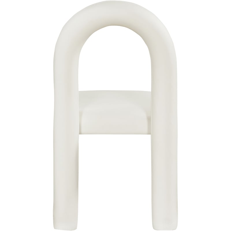 Meridian Furniture Amari Cream Vegan Leather Dining Chair (Set of 2)