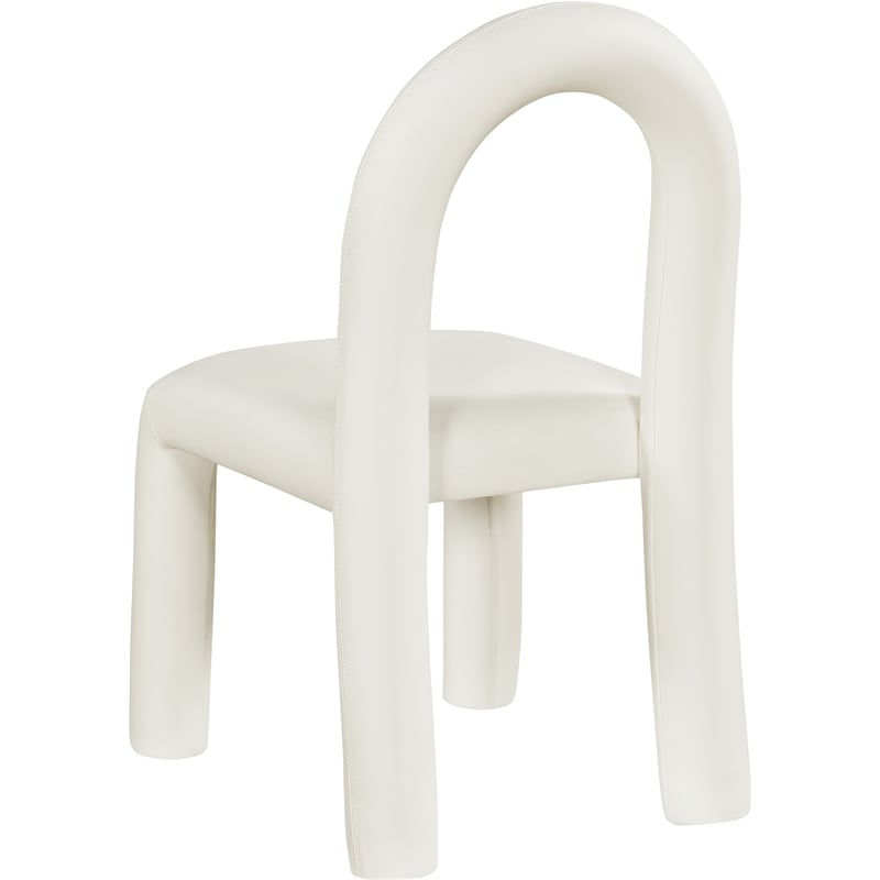 Meridian Furniture Amari Cream Vegan Leather Dining Chair (Set of 2)