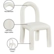 Meridian Furniture Amari Cream Vegan Leather Dining Chair (Set of 2)
