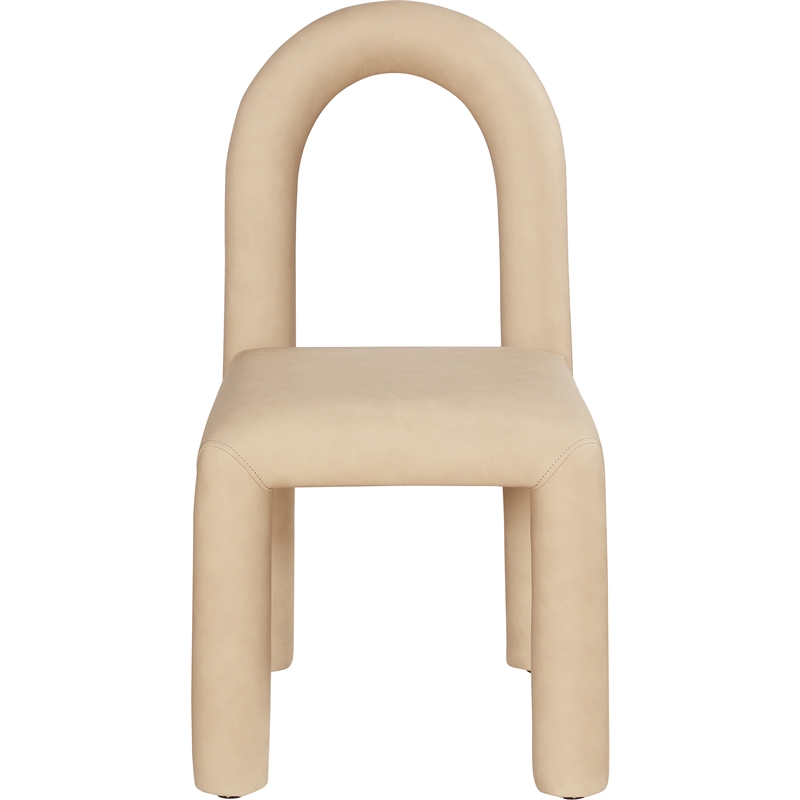 Meridian Furniture Amari Tan Vegan Leather Dining Chair (Set of 2)