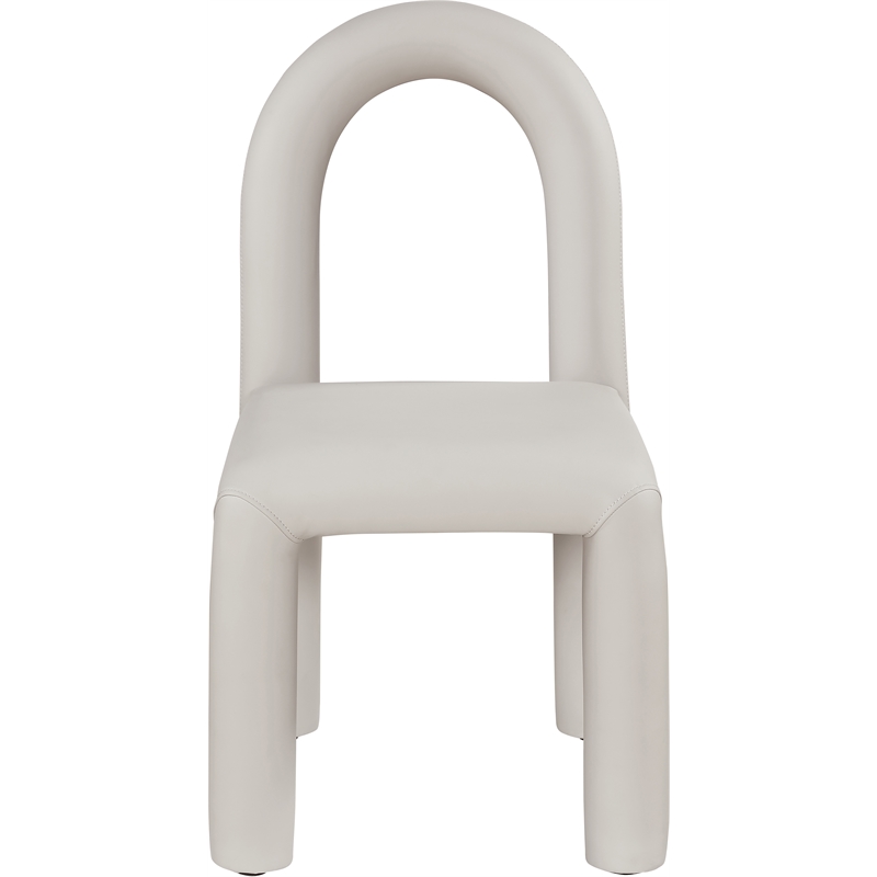 Meridian Furniture Amari Taupe Vegan Leather Dining Chair (Set of 2)