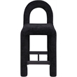 Meridian Furniture Amari Black Chenille Fabric Stool