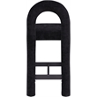 Meridian Furniture Amari Black Chenille Fabric Stool