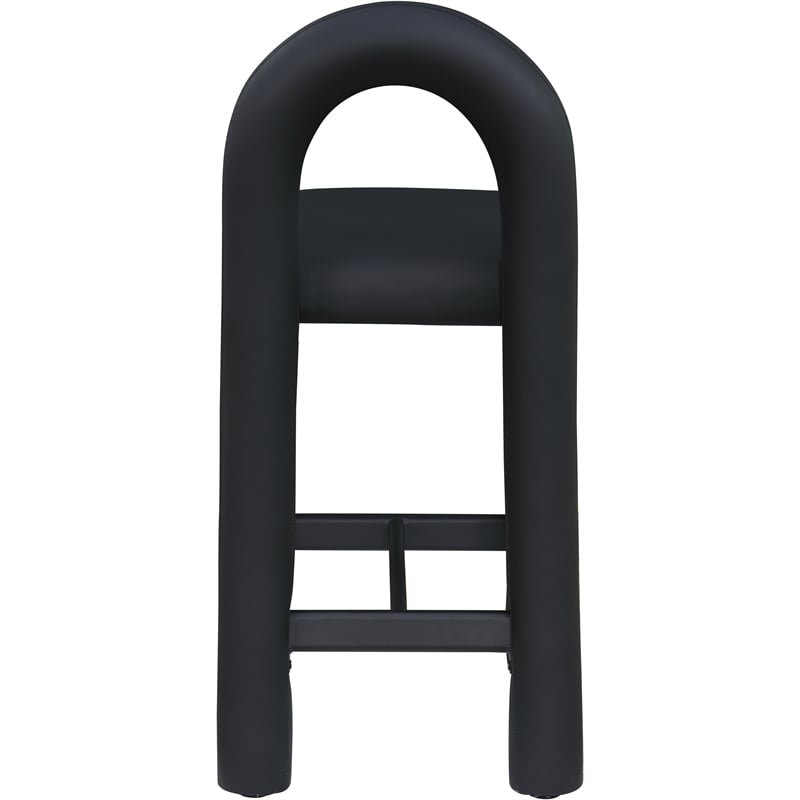 Meridian Furniture Amari Black Vegan Leather Stool