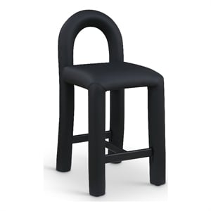 Meridian Furniture Amari Black Vegan Leather Stool