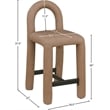 Meridian Furniture Amari Brown Vegan Leather Stool