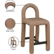 Meridian Furniture Amari Brown Vegan Leather Stool