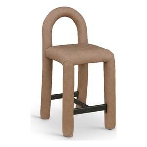 Meridian Furniture Amari Brown Vegan Leather Stool