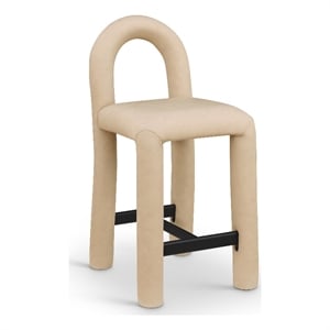 Meridian Furniture Amari Tan Vegan Leather Stool