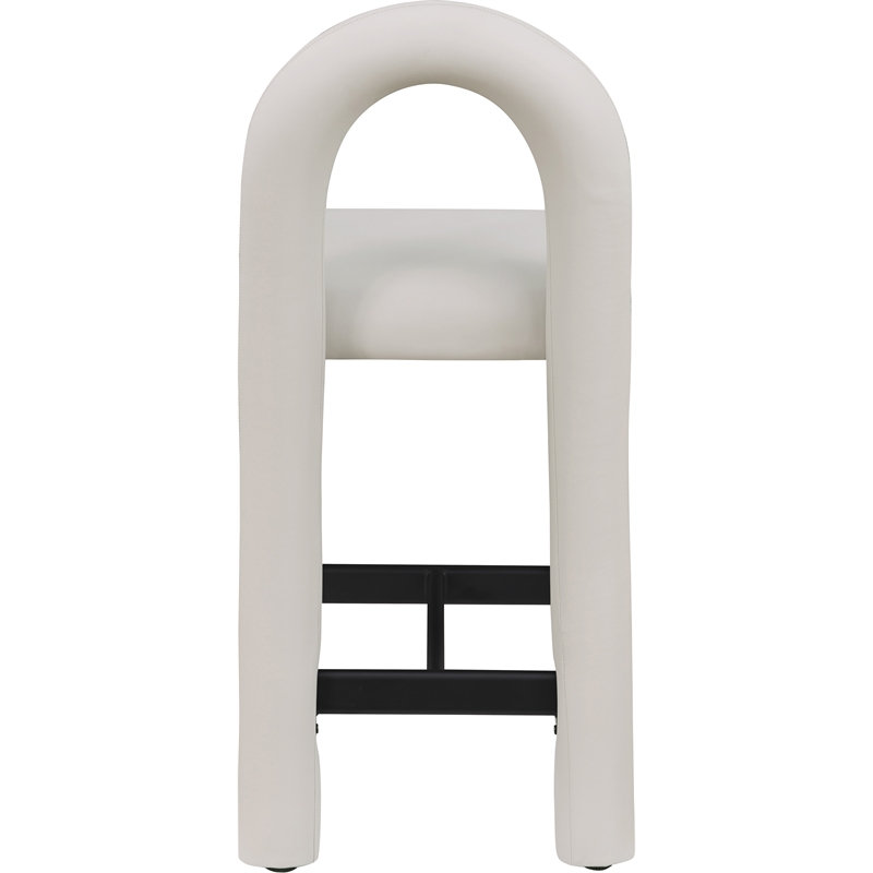 Meridian Furniture Amari Taupe Vegan Leather Stool