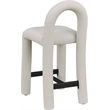 Meridian Furniture Amari Taupe Vegan Leather Stool