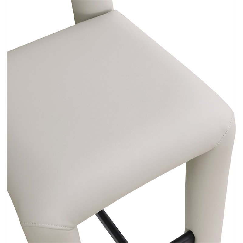 Meridian Furniture Amari Taupe Vegan Leather Stool