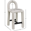 Meridian Furniture Amari Taupe Vegan Leather Stool