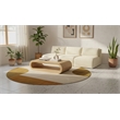 Meridian Furniture 3-Piece Cream Corduroy Performance Fabric Modular Sofa