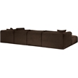 Meridian Furniture 6-Piece Brown Corduroy Performance Fabric Modular Sectional