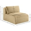 Meridian Furniture Shaggy Camel Corduroy Performance Fabric Armless Chair