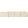 Meridian Furniture 5-Piece Cream Corduroy Performance Fabric Modular Sectional